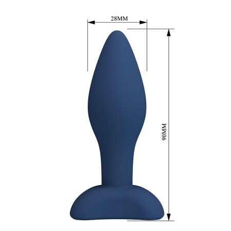 Синяя анальная пробка Bulb Plug S - 9 см.